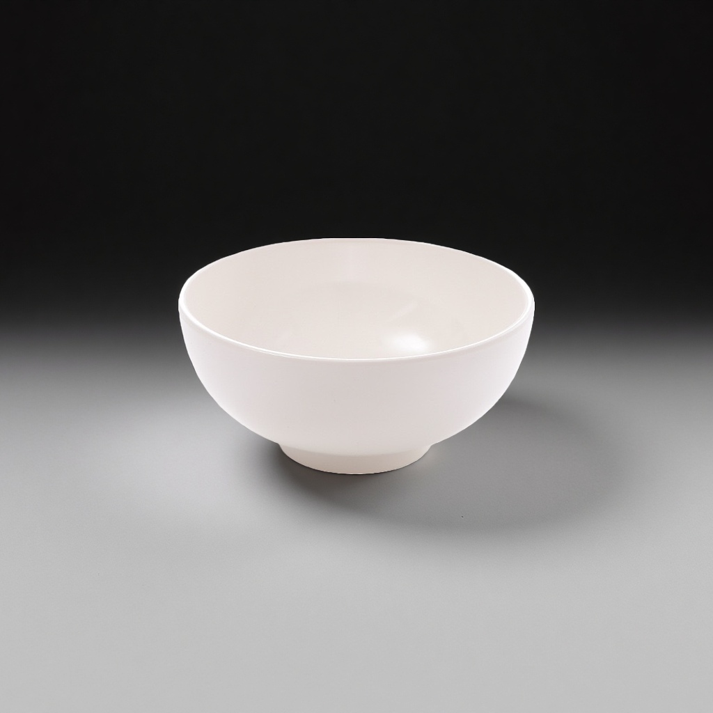 白色陶瓷小碗 家用简约餐碗 耐高温釉面碗 12cm小号盛饭碗