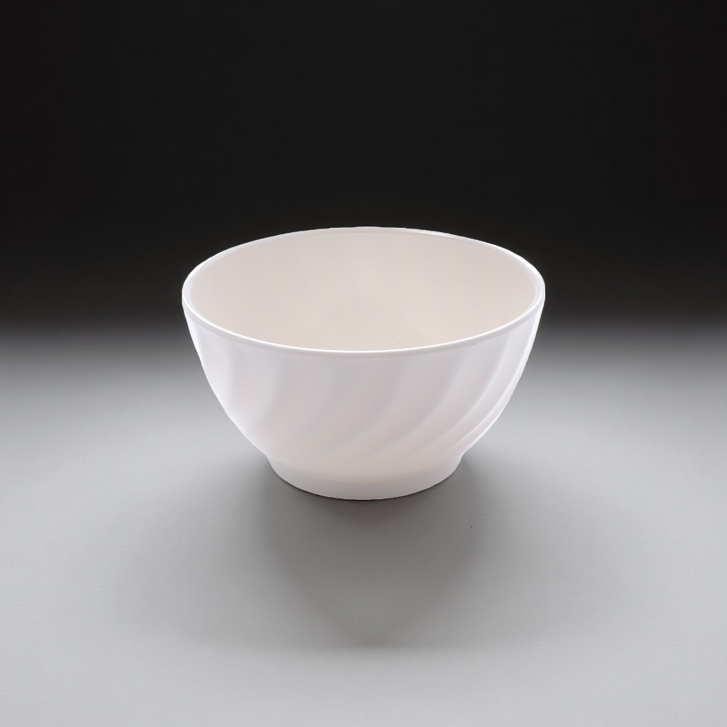 白色螺纹碗主体 家用陶瓷碗简约北欧风厨房餐具