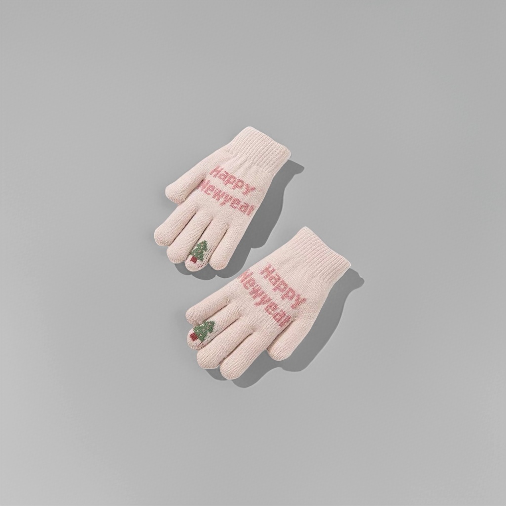 Festival-themed warm gloves for both men and women, thickened plush cold-proof gloves Specification image