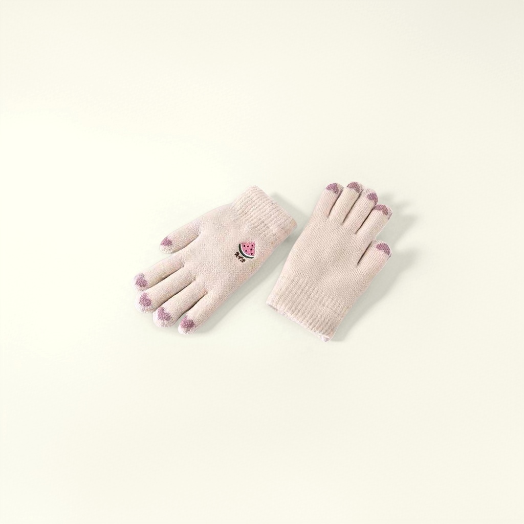 Knitted gloves are warm and anti-slip thin hand care products for women in autumn and winter