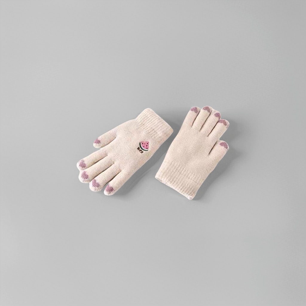 Knitted gloves are warm and anti-slip thin hand care products for women in autumn and winter Specification image