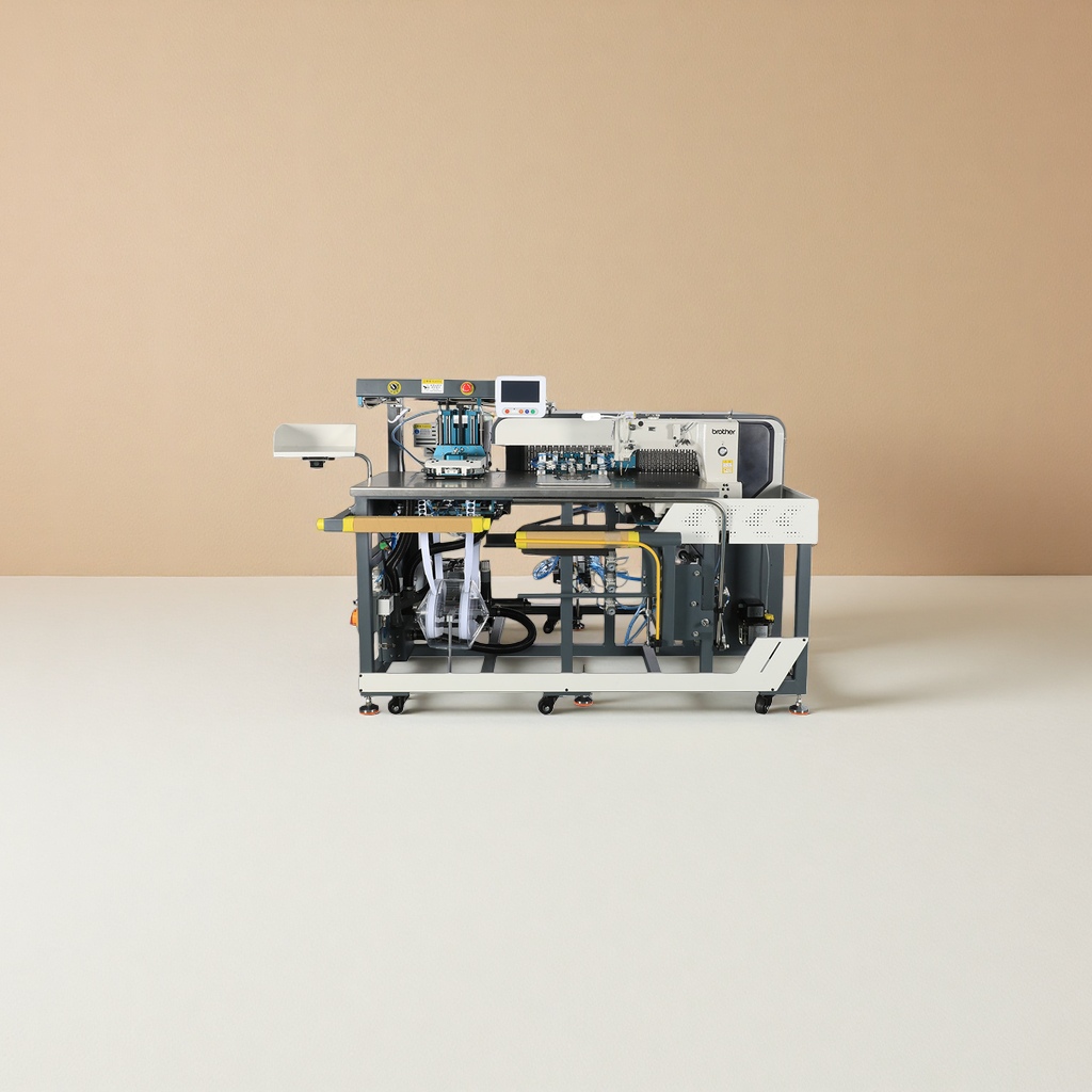 The fully automatic bag-sticking machine is a high-speed and precise garment accessory processing equipment