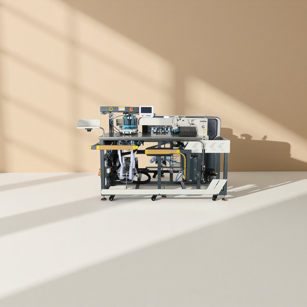 The fully automatic bag-sticking machine is a high-speed and precise garment accessory processing equipment details Picture