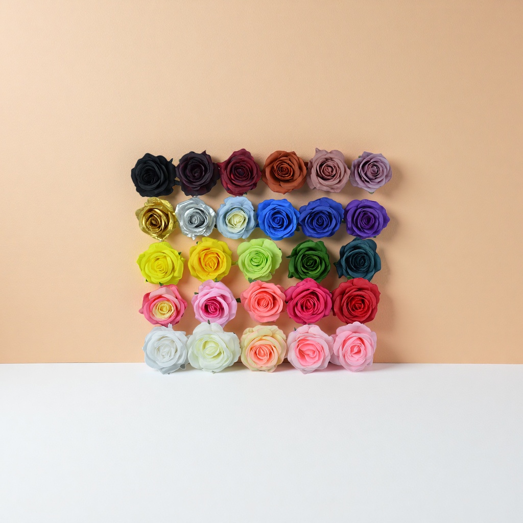 彩色人造玫瑰花仿真花束装饰摆件家居插花礼品