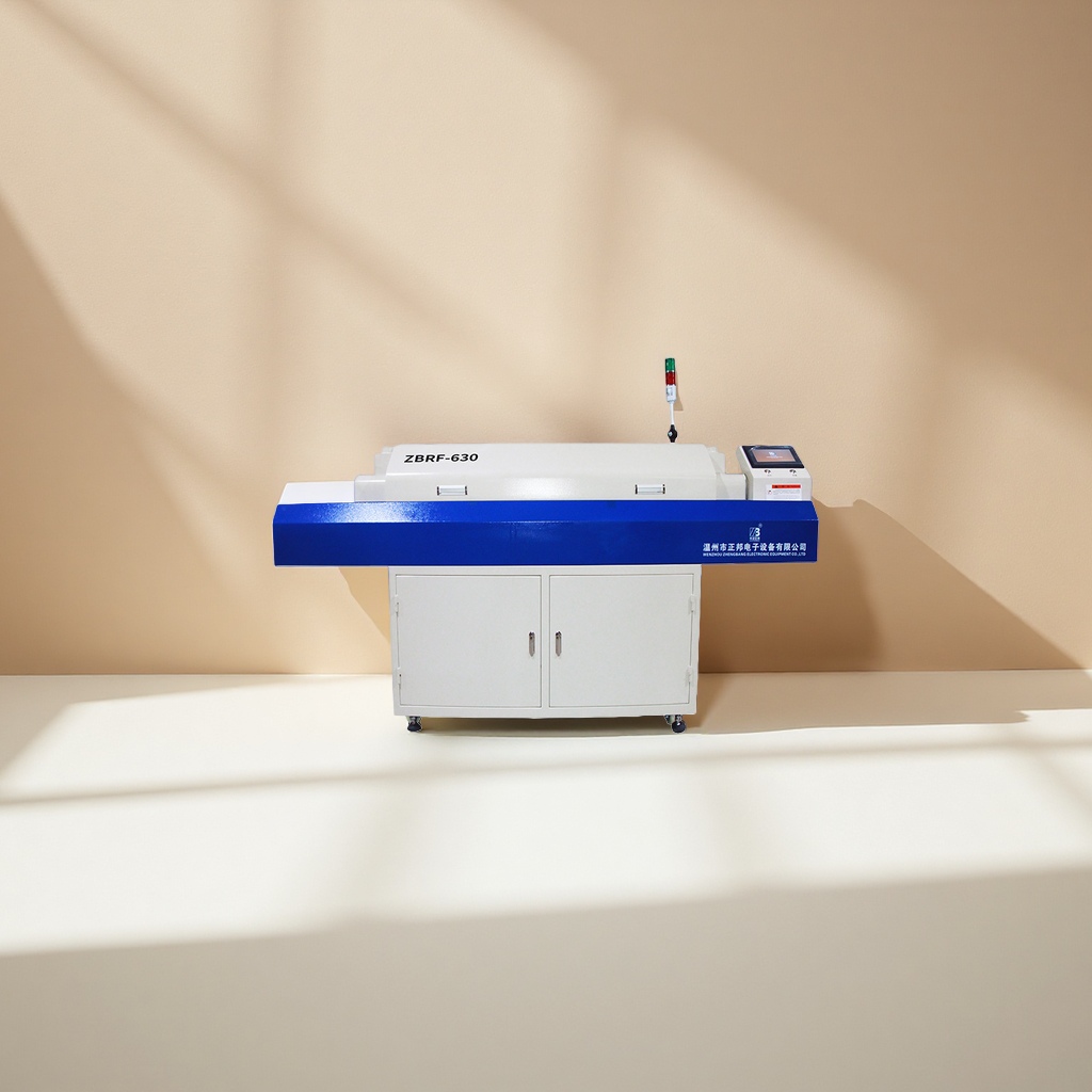 Hot air six-zone ZBRF630 reflow soldering machine is a high-precision SMT patch soldering equipment details Picture