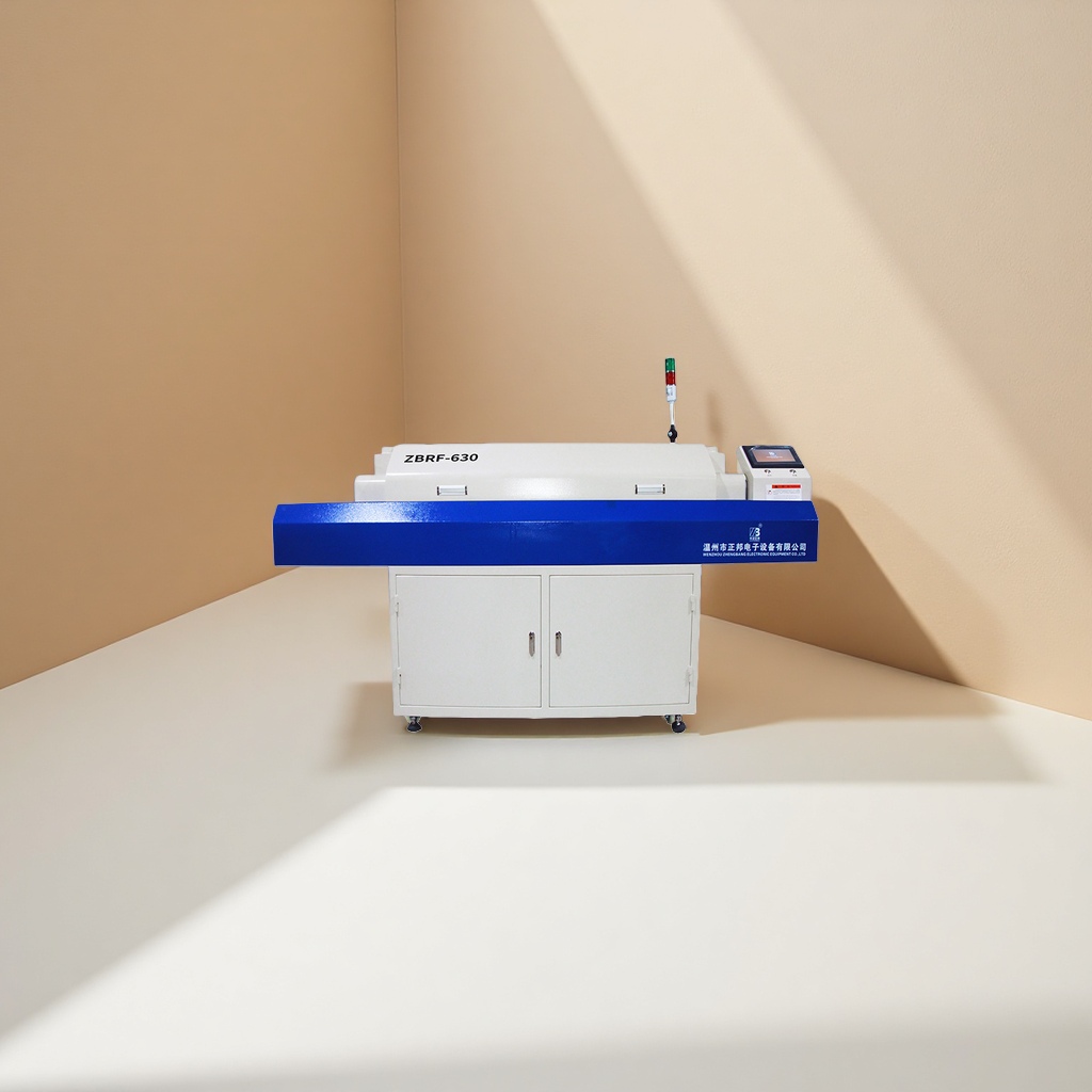 Hot air six-zone ZBRF630 reflow soldering machine is a high-precision SMT patch soldering equipment Specification image