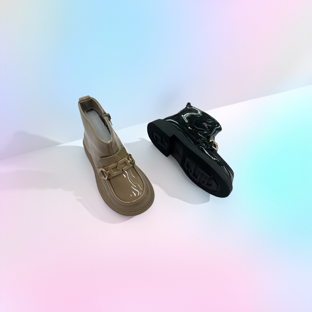Fashionable ankle boots for women's autumn and winter, versatile ankle boots, casual leather boots Item Picture