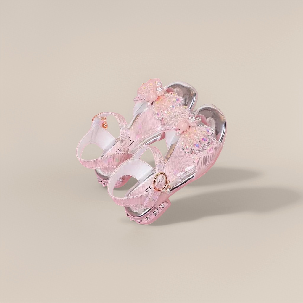Pink bow-decorated summer breathable and casual wedge heel sandals for women Specification image