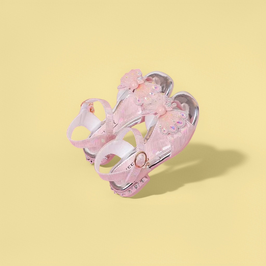 Pink bow-decorated summer breathable and casual wedge heel sandals for women Item Picture