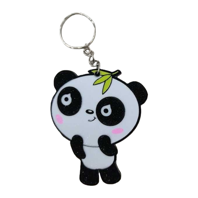 Cartoon panda-shaped keychain, cute plush pendant, portable bag accessory Item Picture