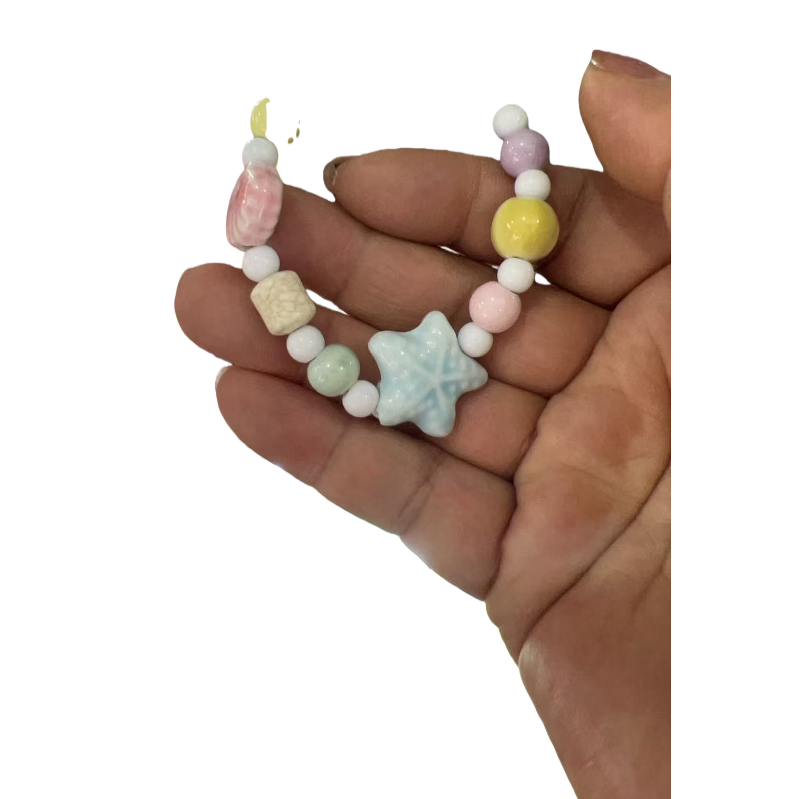 Colorful bead bracelet for women's fashion and versatility, 18cm adjustable Item Picture