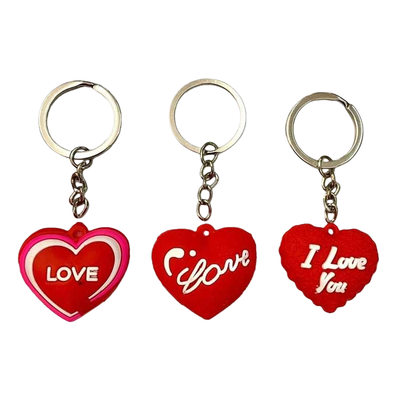 Corazón en forma de llavero metal textura simple moda cuerpo colgante decoración Item Picture