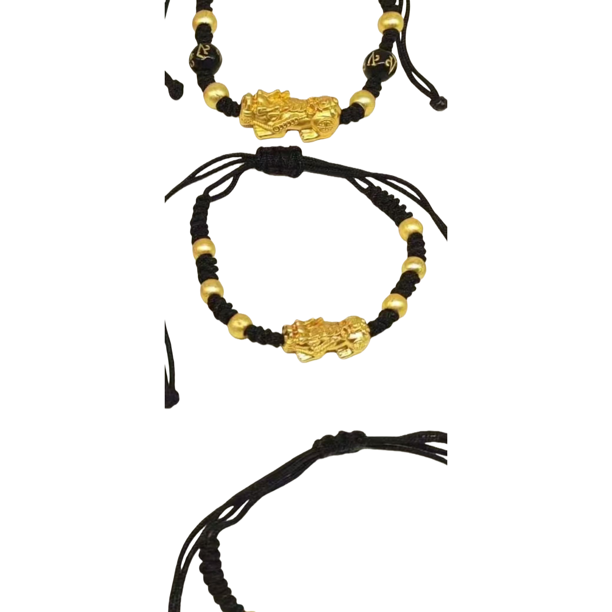 Golden PI Xiu bracelet, a fashionable and wealth-attracting accessory, exquisitely woven from alloy Item Picture