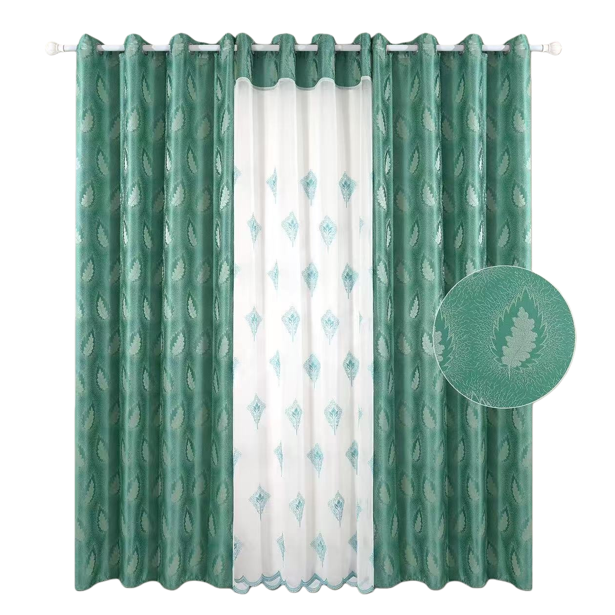 Pure cotton and linen blended curtains for light-blocking and UV-blocking, floor-to-ceiling window fabric for living rooms and bedrooms Item Picture