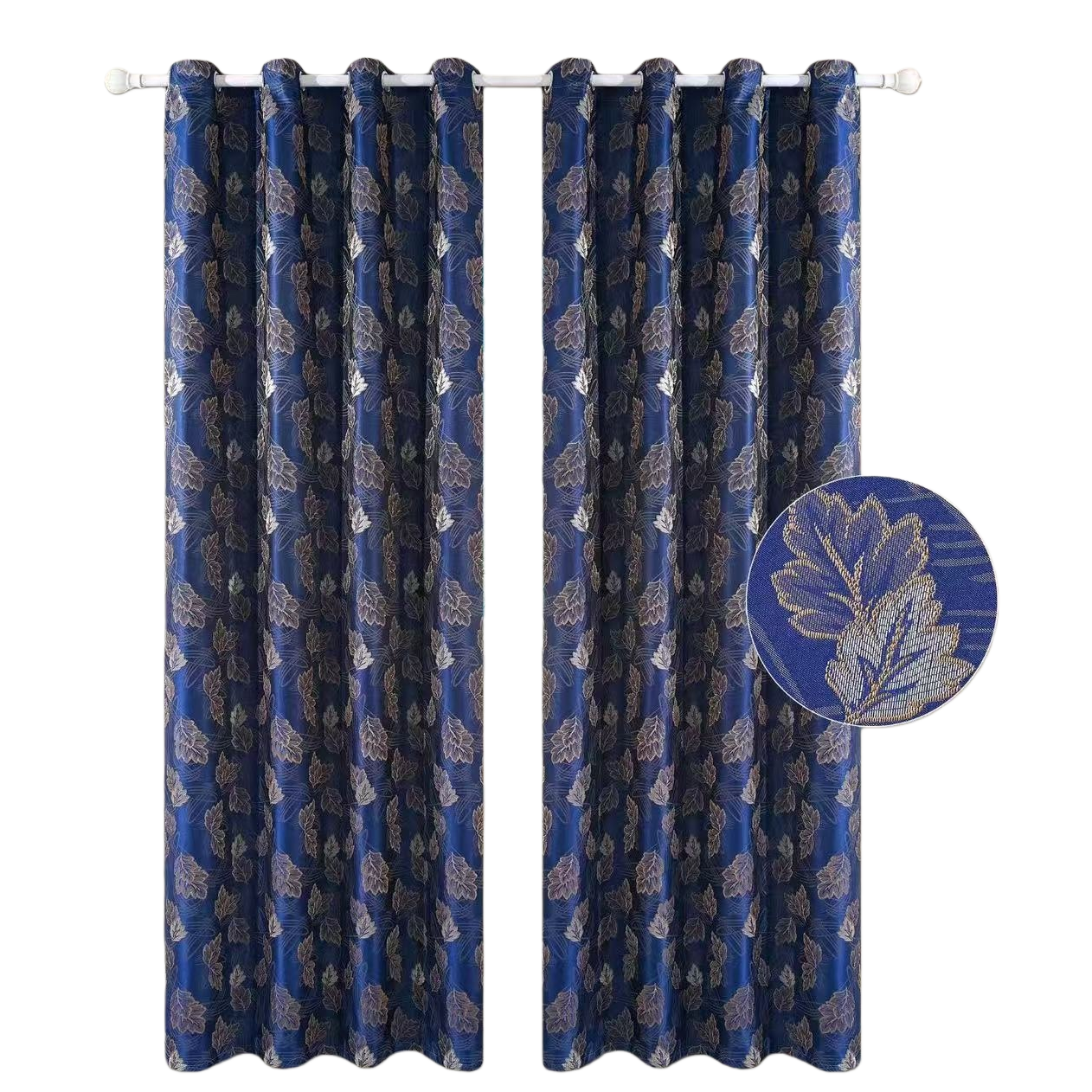 Pure cotton and linen blended curtains for light-blocking and UV-blocking, floor-to-ceiling window fabric for living rooms and bedrooms Item Picture