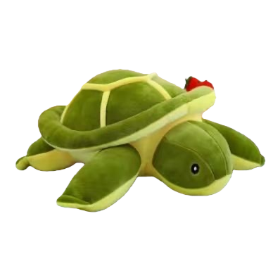 Green plush turtle toy children's soothing pillow, cute realistic pet doll Item Picture
