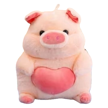 Pink plush little pig figurine for home decoration, cute bedroom bedside storage doll Item Picture