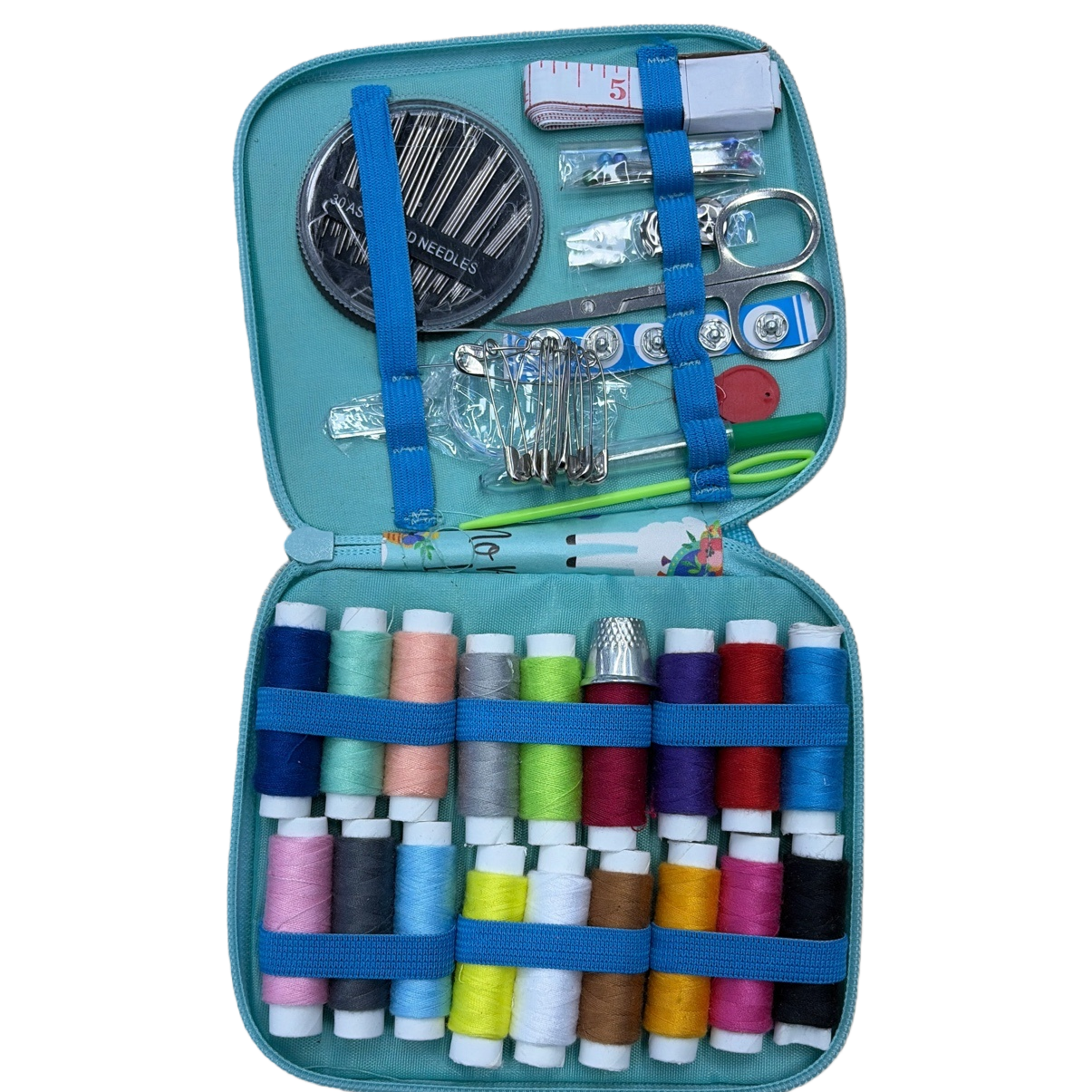 This sewing tool set includes scissors, thimbles, thread removers, rulers, and needle sockets for multi-functional household use Item Picture
