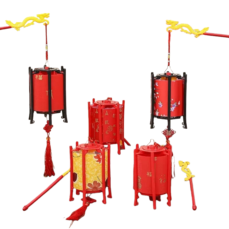 Traditional Chinese-style courtyard porch decorative lanterns with bamboo frames and silk surfaces Item Picture