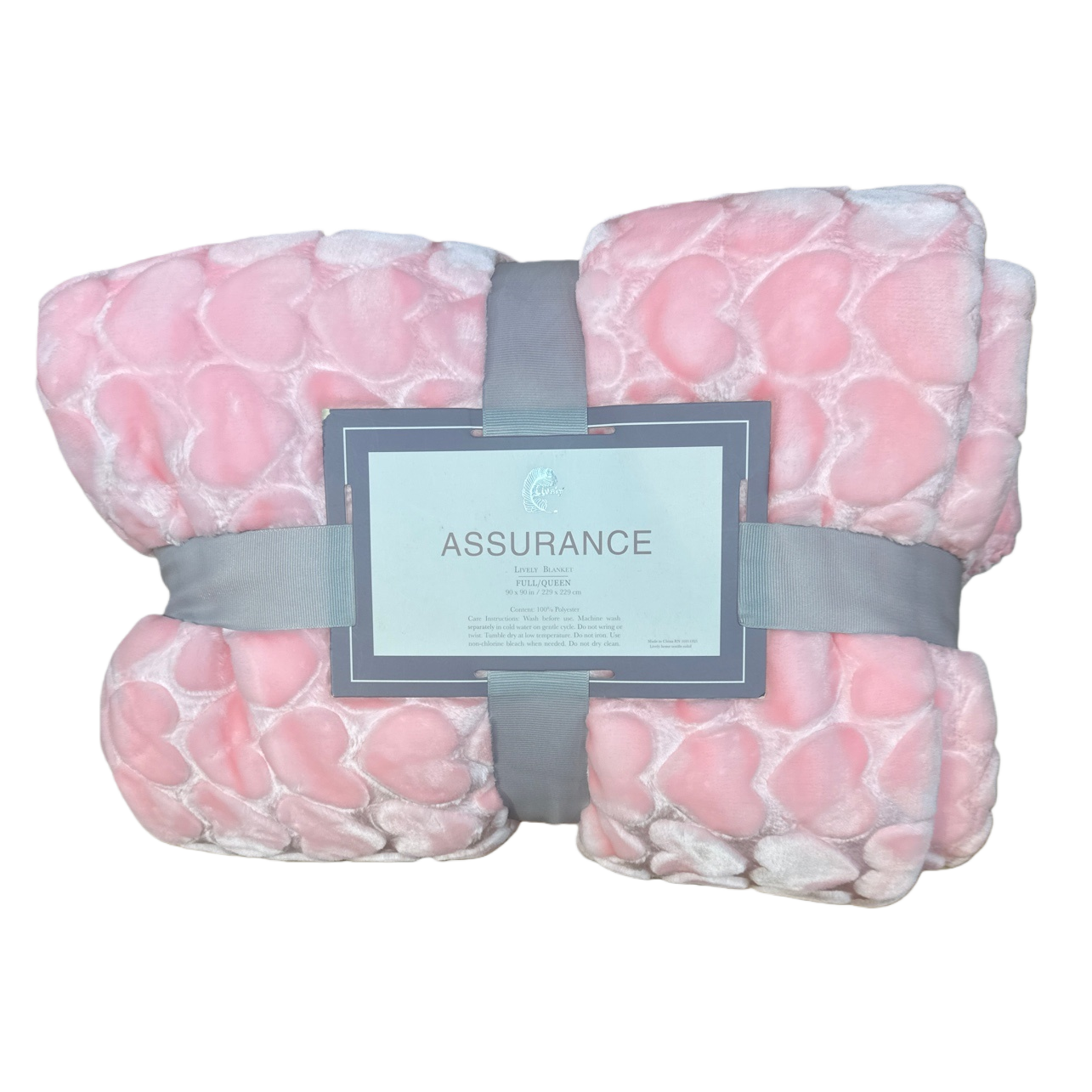 Pink heart-shaped pattern blanket, thickened warm coral fleece blanket, 150x200cm Item Picture