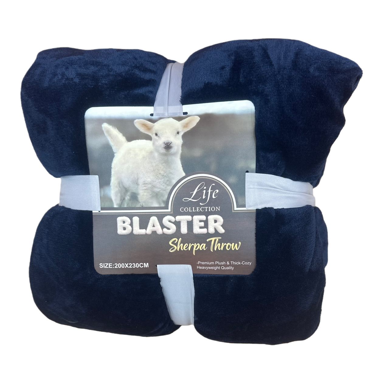 Deep blue thickened coral fleece blanket 150x200cm home warm nap blanket Item Picture