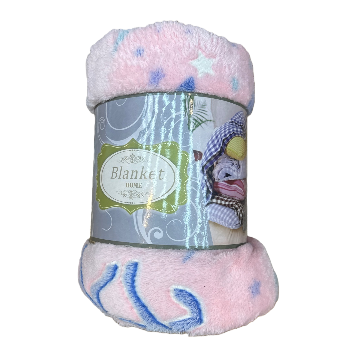 A thick and warm pink plush blanket for the bedroom sofa cover is suitable for home use in autumn and winter Item Picture