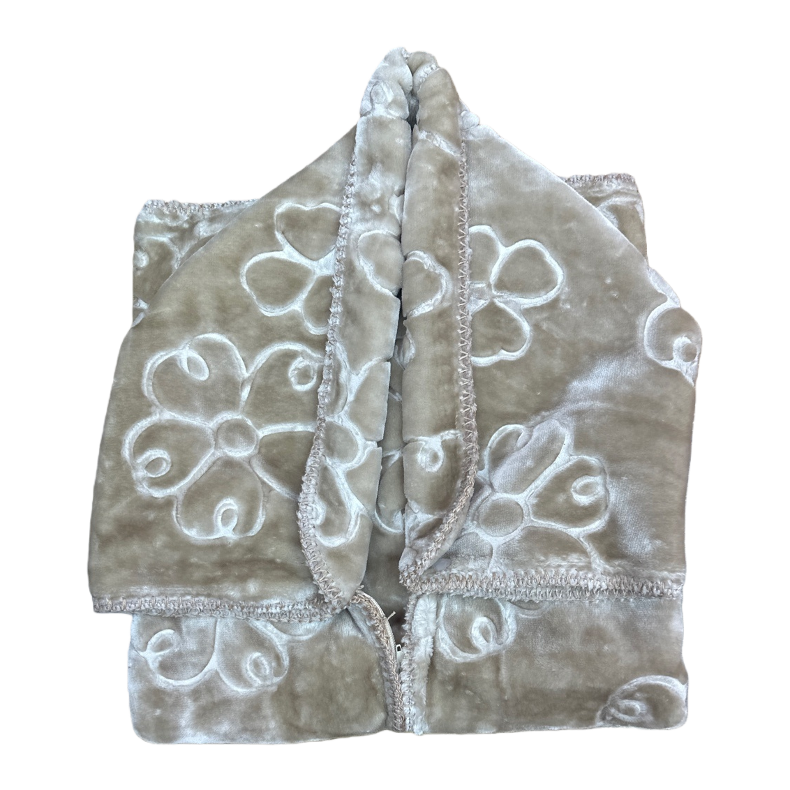 The beige floral pattern blanket is skin-friendly, soft and warm, suitable for both living rooms and bedrooms Item Picture