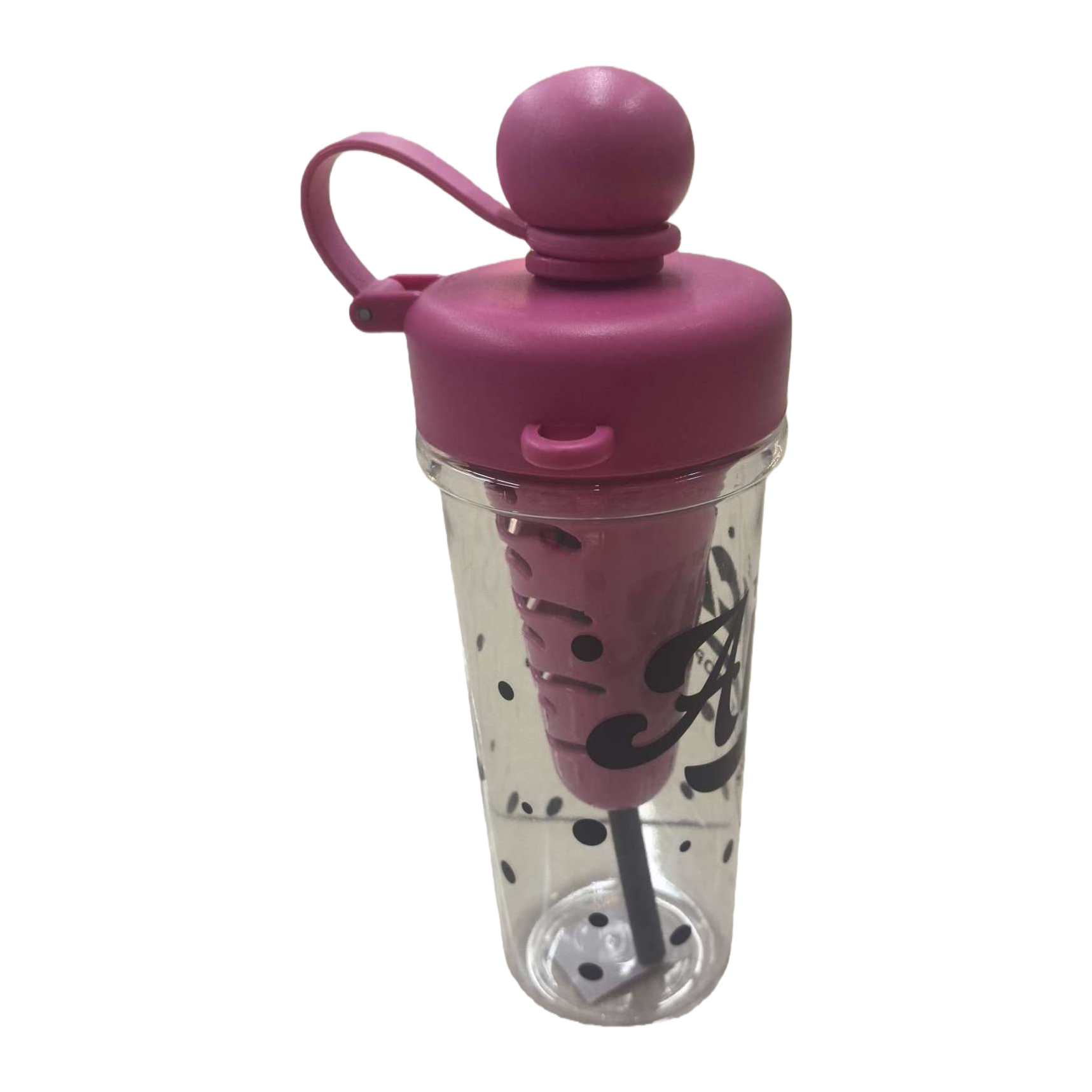 This pink water cup features a fashionable and simple main body. It is a portable large-capacity glass water cup for home and office use Item Picture