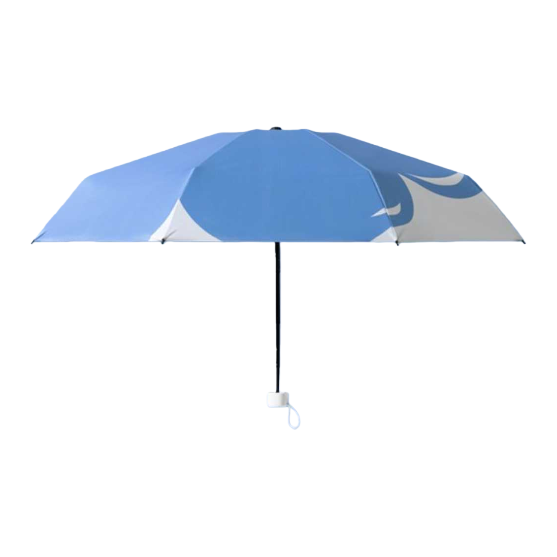Blue five-fold umbrella, portable sun protection, all-weather folding umbrella Item Picture