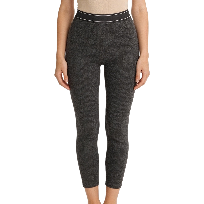 Black knitted tight pants, high-elasticity, slimming and form-fitting women's autumn and winter leggings Item Picture