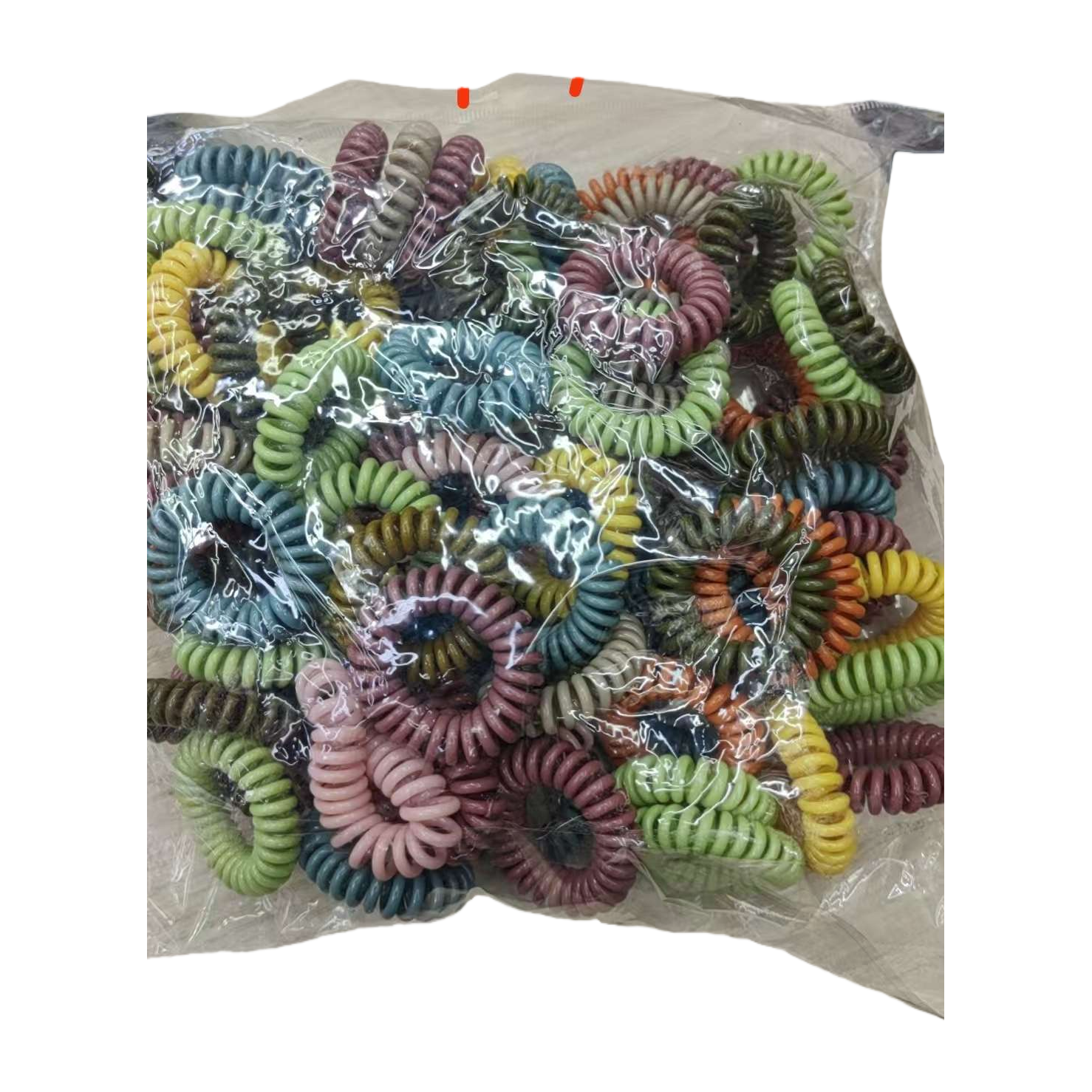 Colorful spring hair bands, fashionable multi-color elastic hair ties Item Picture