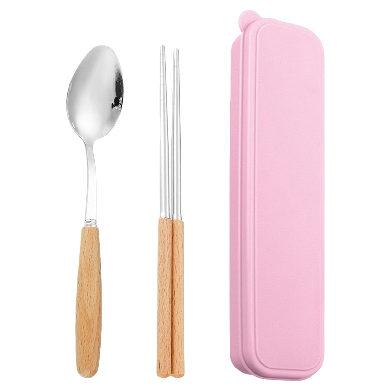 Portable tableware set, spoon and chopsticks storage box, travel, picnic, household stainless steel Item Picture