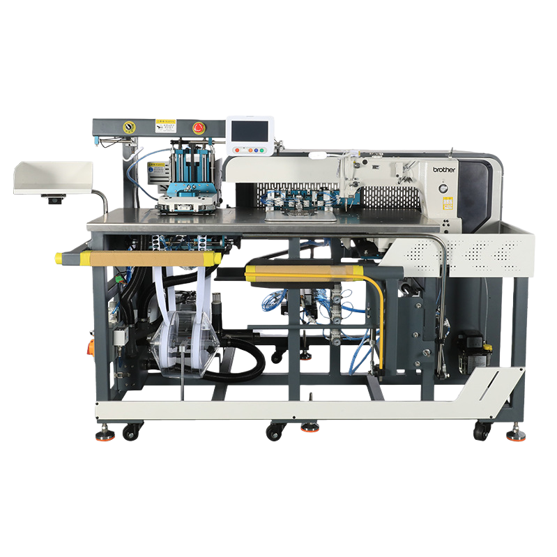 The fully automatic bag-sticking machine is a high-speed and precise garment accessory processing equipment Item Picture