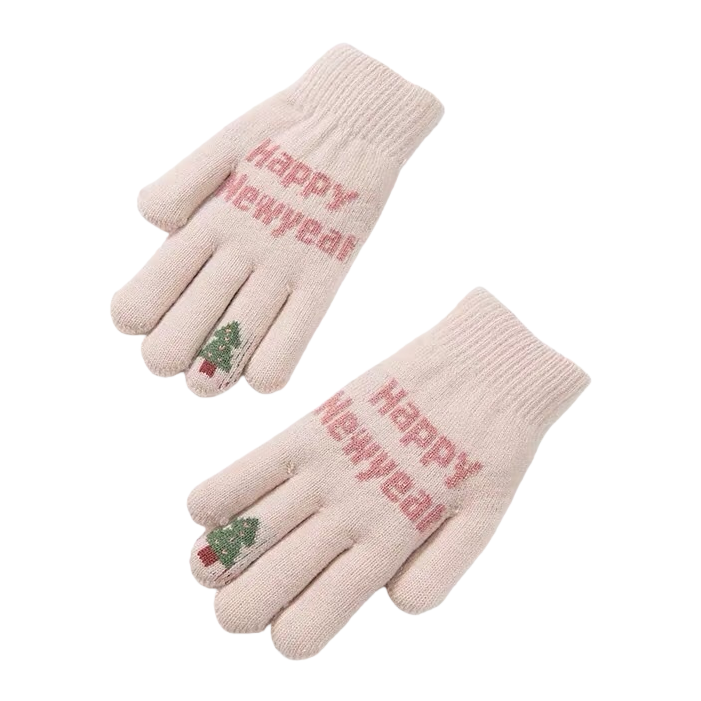 Festival-themed warm gloves for both men and women, thickened plush cold-proof gloves Item Picture