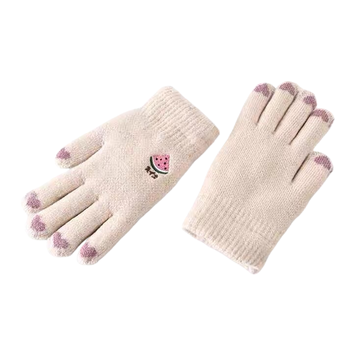 Knitted gloves are warm and anti-slip thin hand care products for women in autumn and winter Item Picture