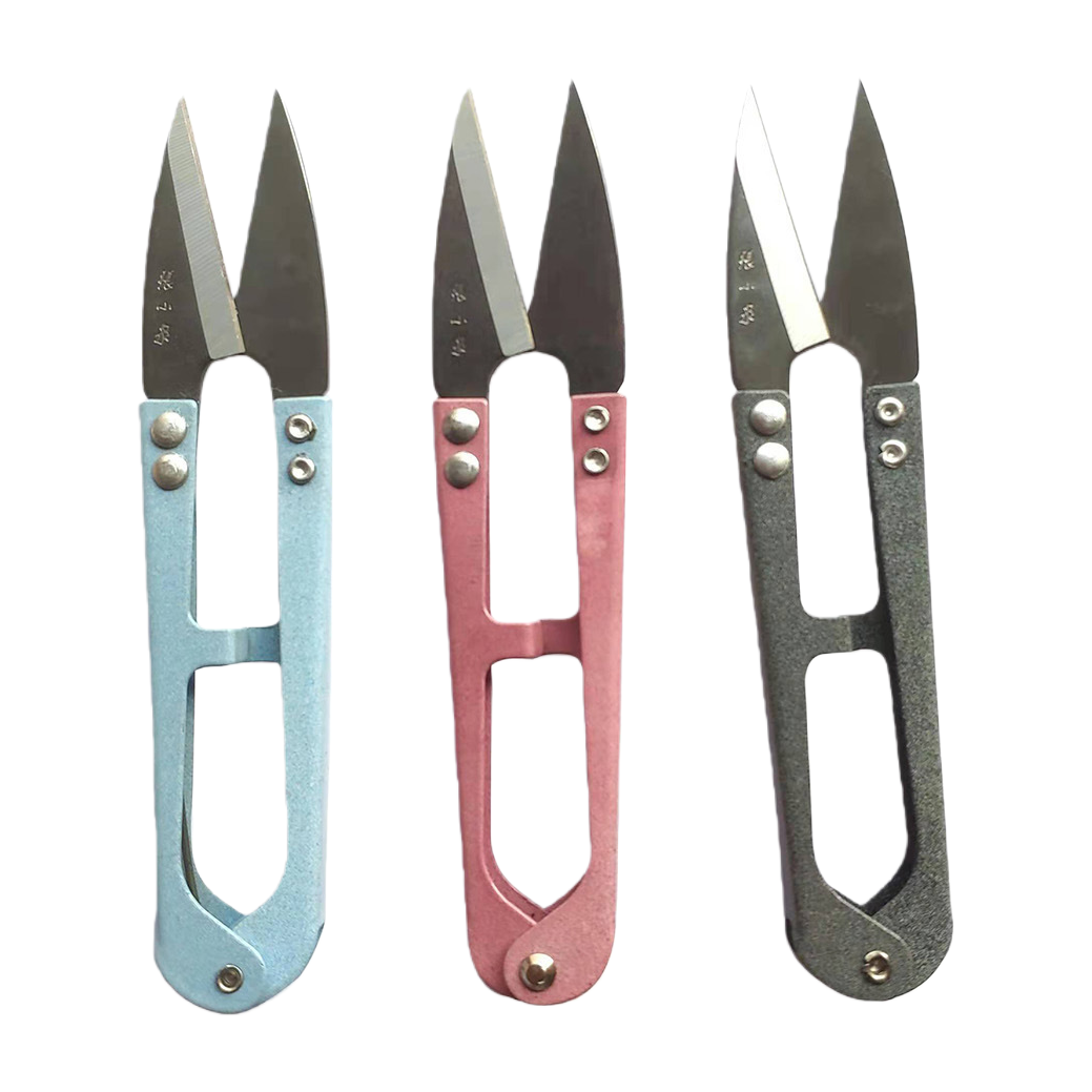 Three sets of multi-functional scissors for home fabric cutting and paper-cutting in different colors Item Picture