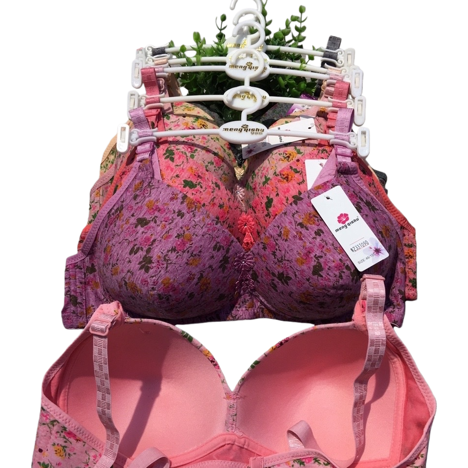 Floral pattern women's bra is a comfortable, seamless, and adjustable bra Item Picture