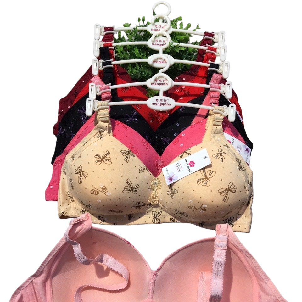 Pure cotton breathable underwear and bra are basic and seamless for women's daily wear Item Picture