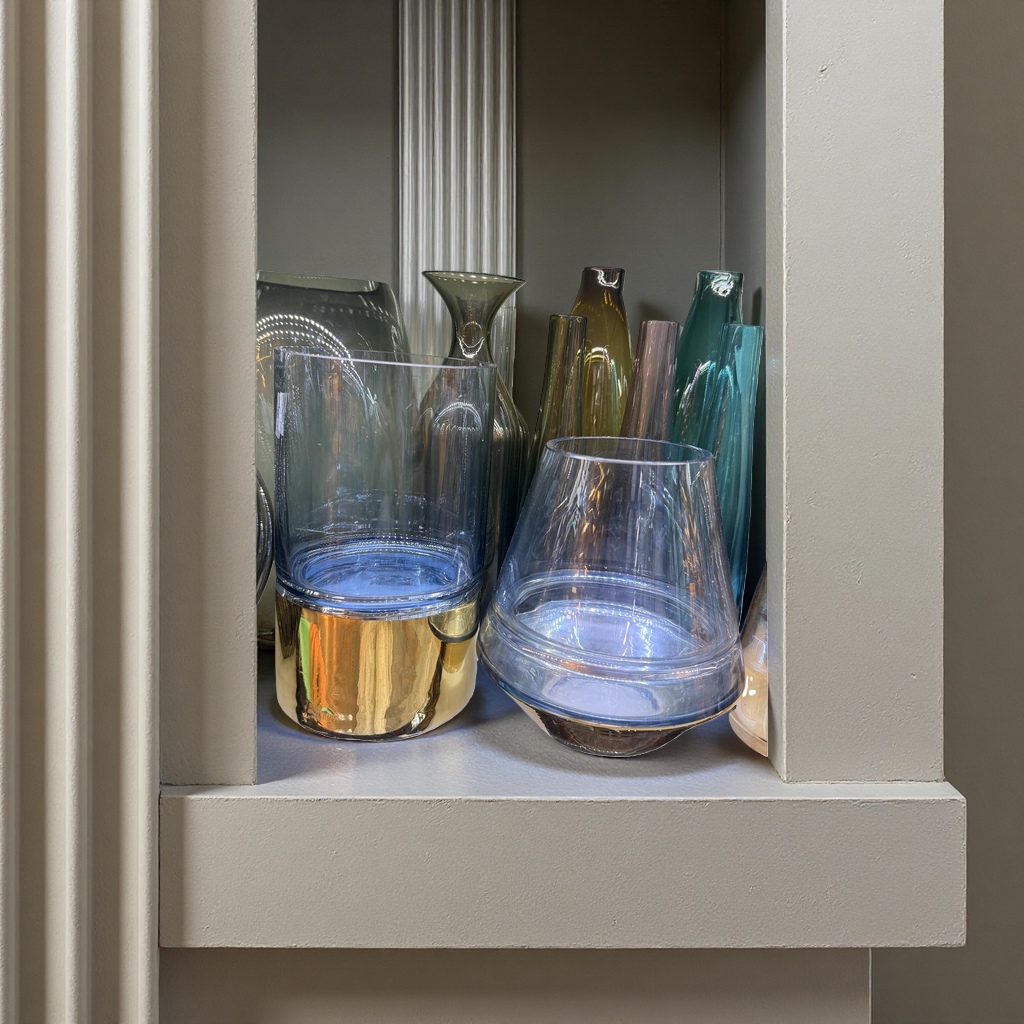 Large-mouthed glass vases for living room decoration, Nordic vases Application Scenario