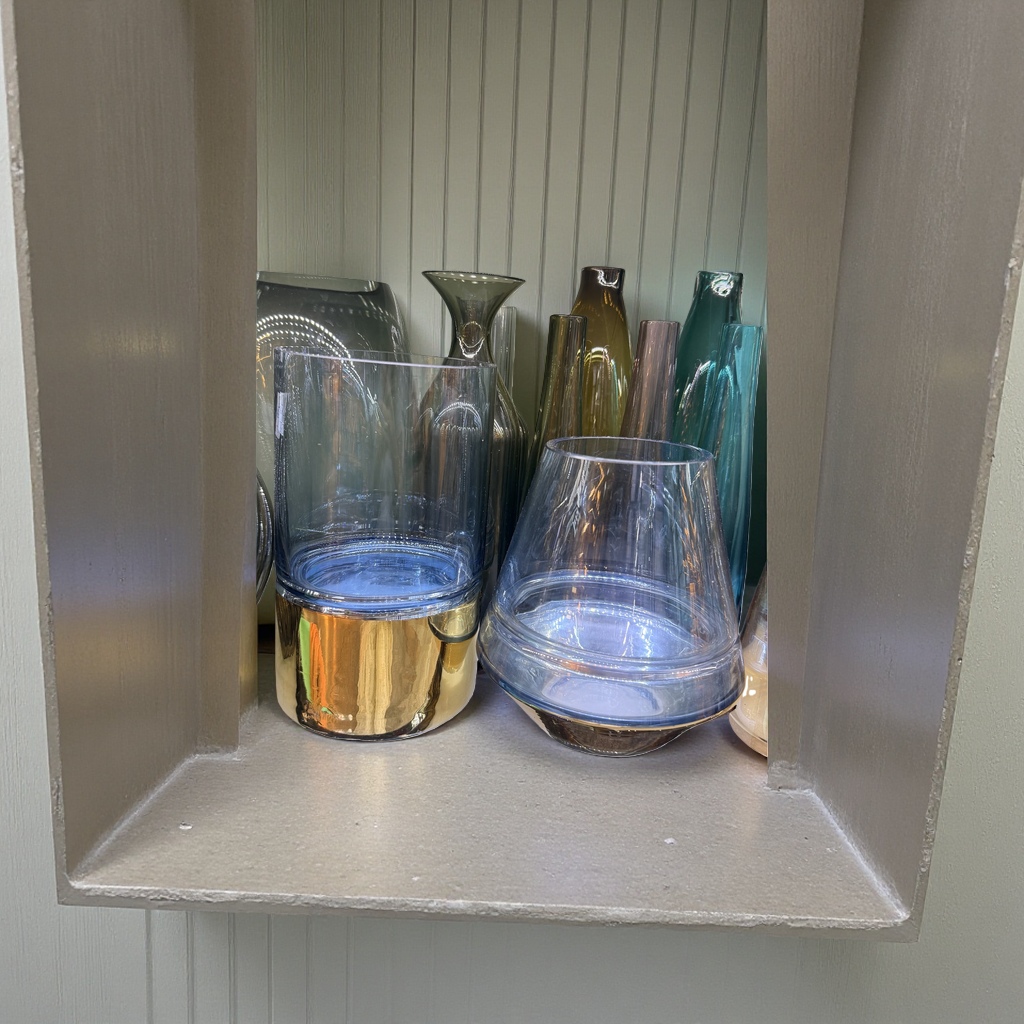 Large-mouthed glass vases for living room decoration, Nordic vases Specification image