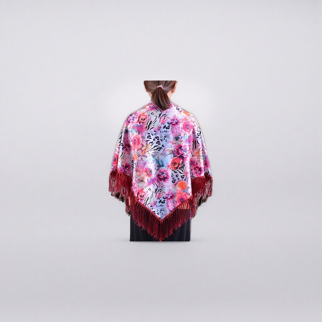 Floral leopardo estampado chal moda versátil rectangular delgado primavera verano universal Application Scenario