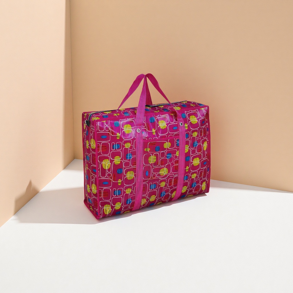 Colorful patterned luggage bag, large-capacity lightweight travel storage bag