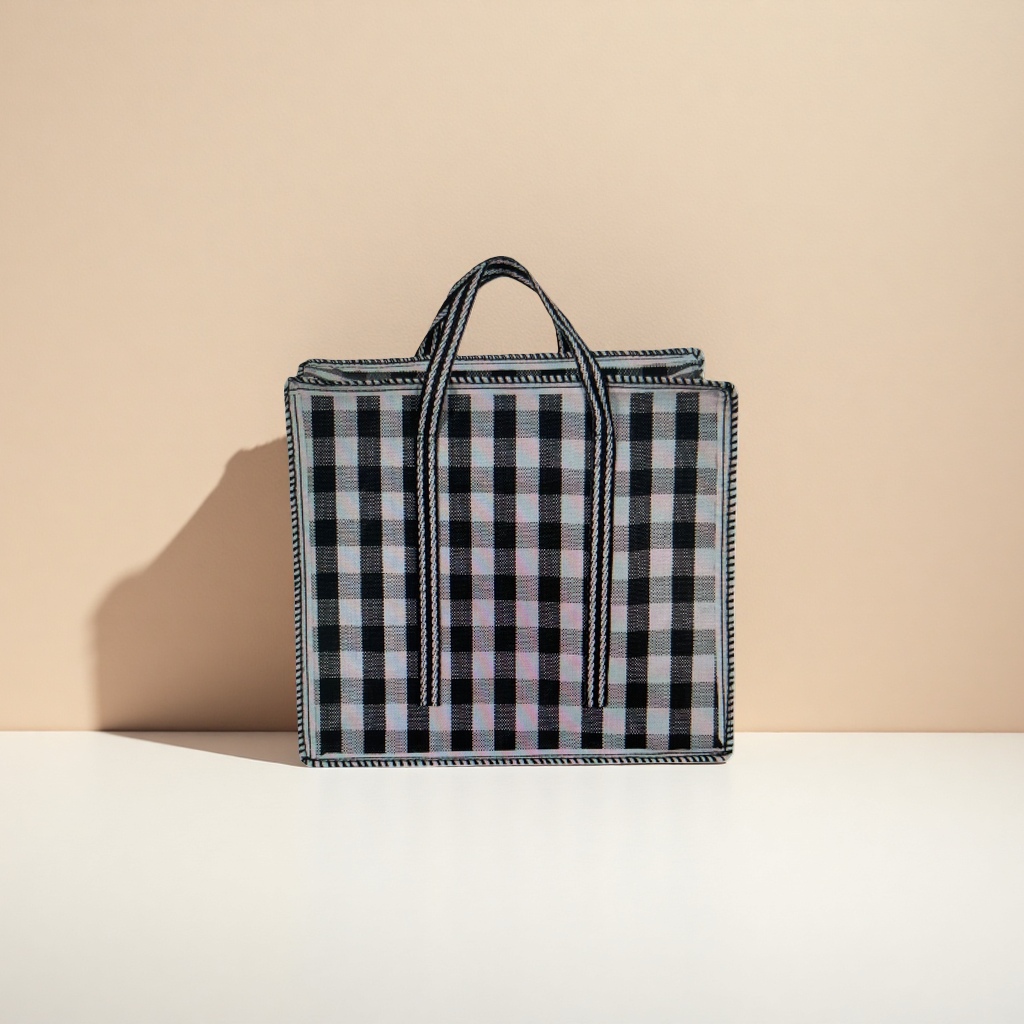 This black and white checkered handbag is a fashionable, simple and versatile single-shoulder bag for women Specification image
