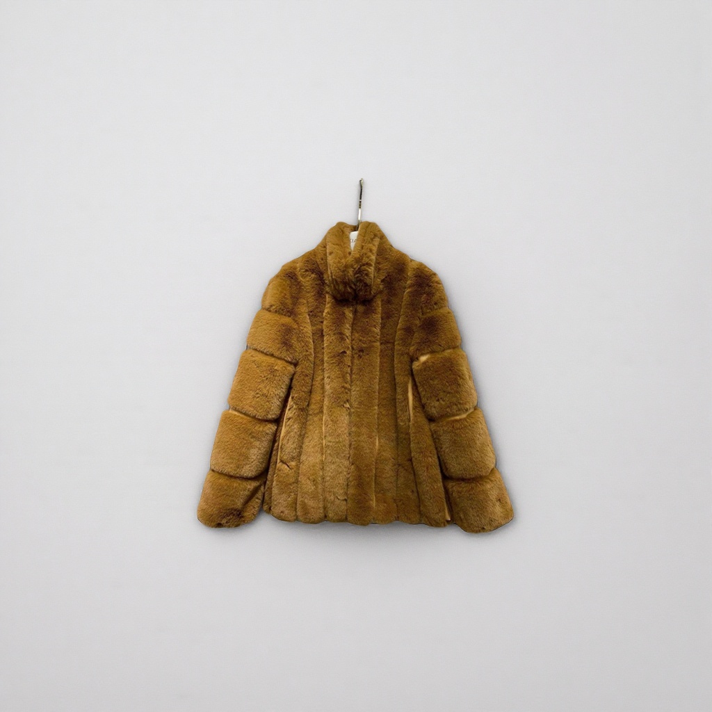 Brown fur coat, a thick and warm short woolen overcoat for women in autumn and winter Specification image