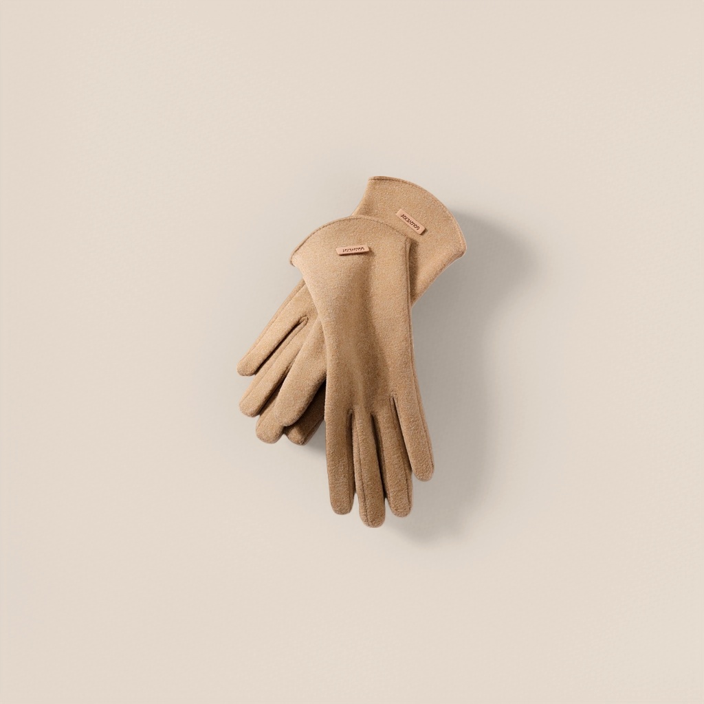 Camel-colored thickened warm knitted gloves for both men and women to protect hands from the cold in autumn and winter Application Scenario