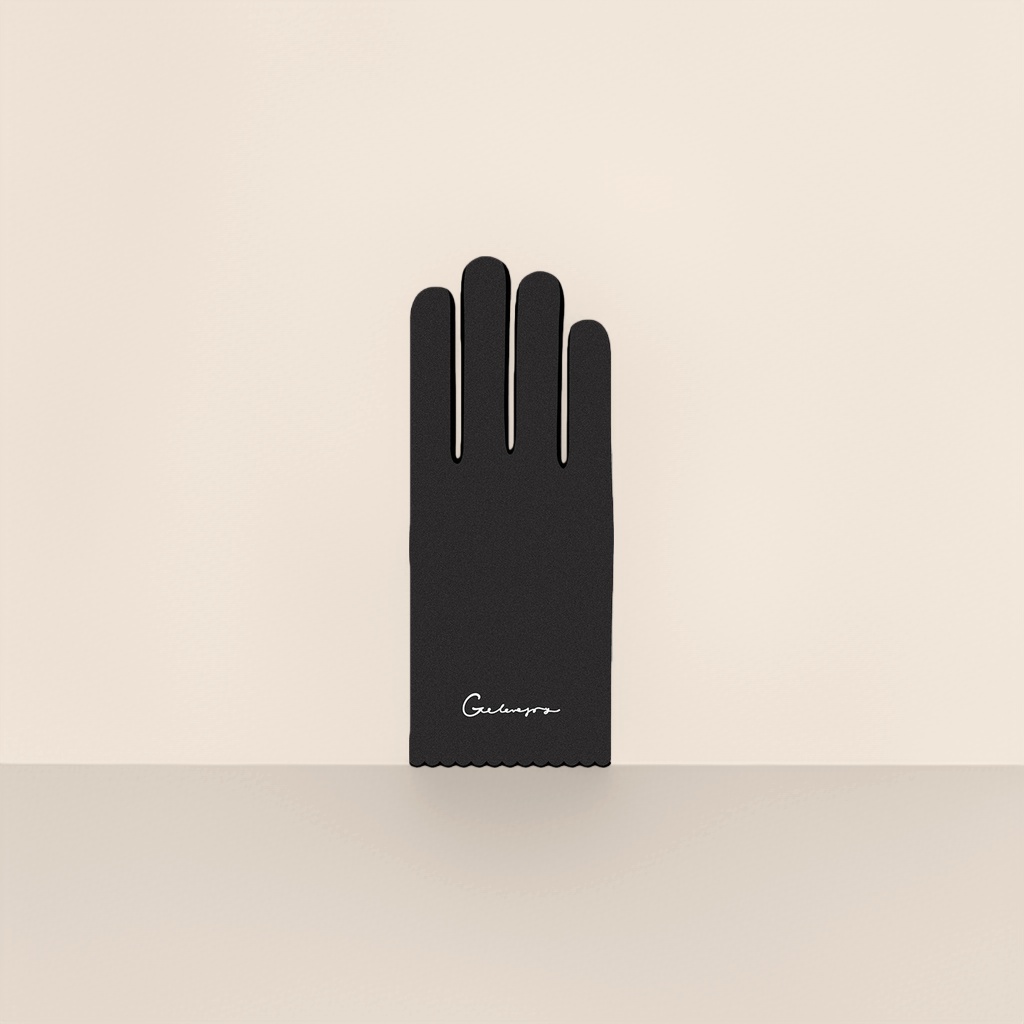 Thick, warm and anti-slip knitted black gloves for both men and women Specification image