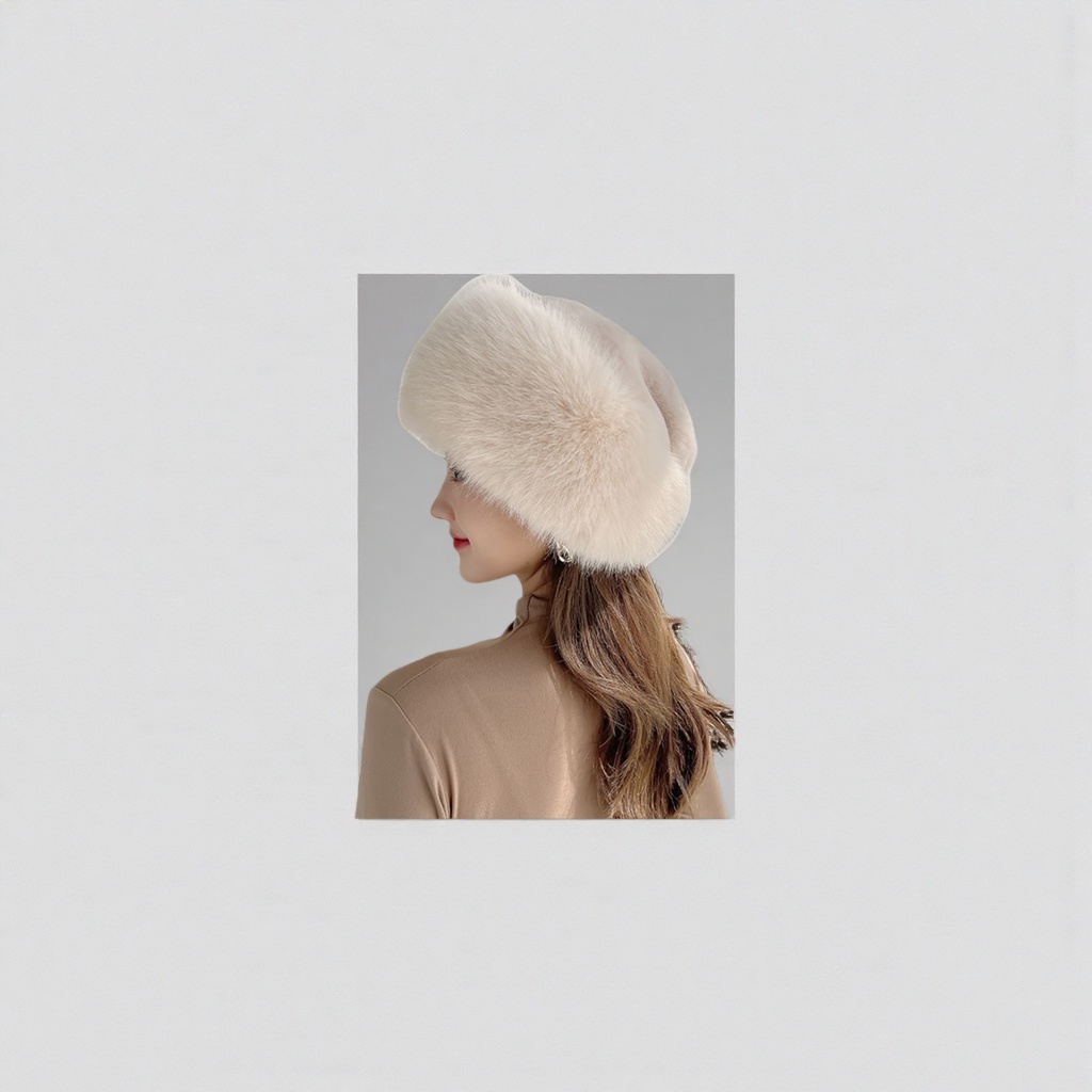 Plush hat, warm woolen hat, thickened knitted hat for winter