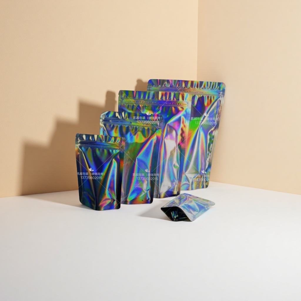 Rainbow-colored waterproof thickened hand-held gift bags are available in multiple sizes Specification image