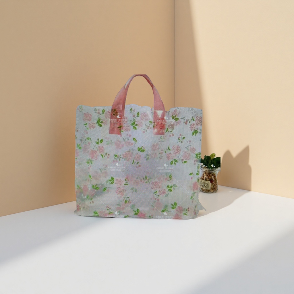 Floral pattern handbags are fashionable, eco-friendly and reusable shopping bags details Picture