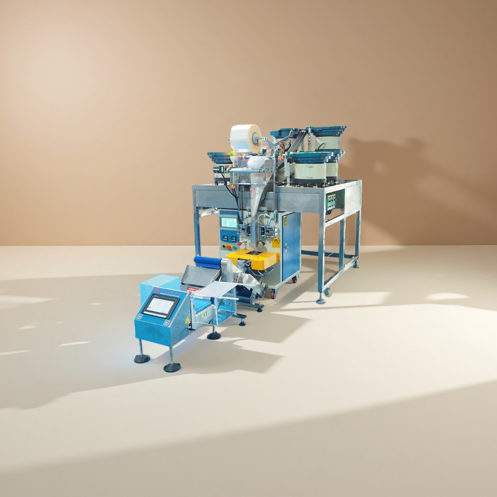 The automatic hardware screw packaging machine equipment features fully automatic quantitative sealing and packaging details Picture